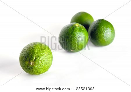 Bergamots Isolated On White Background