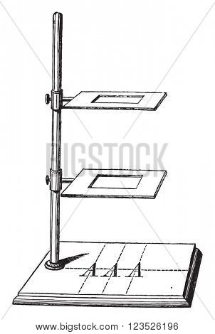 Phantascope, vintage engraved illustration. Magasin Pittoresque 1853.