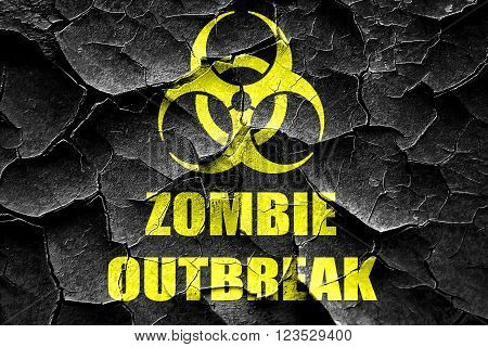 Grunge cracked zombie virus concept background with some soft smooth lines