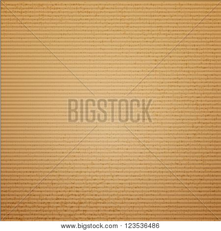 Cardboard texture vector illustration for package design. Cruft background.