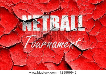 Grunge cracked netball sign background with some soft smooth lines