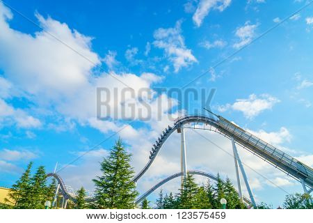 OSAKA, JAPAN - December 1, 2015: Universal Studios Japan (USJ). According to 2014 Theme Index Global Attraction Attendance Report, USJ is ranked fifth among the top 25 amusement parks worldwide.