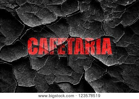 Grunge cracked cafetaria sign background with some smooth lines
