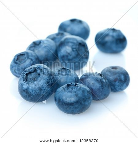 Heidelbeeren auf weißen abckground