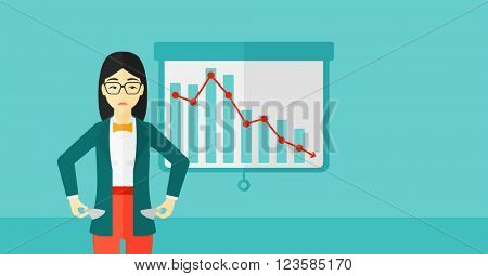 Bancrupt business woman.
