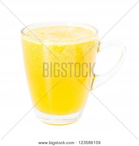 Fresh Orange Juice Smoothie Dirnk In Glass