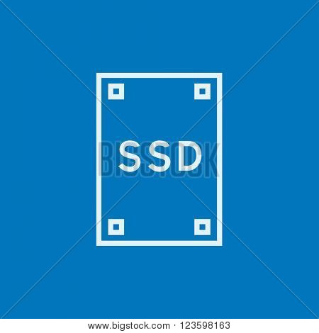 Solid state drive line icon.