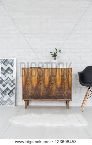 Modern Flat With Rustic Commode