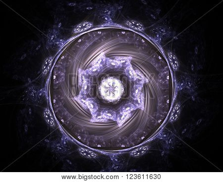Geometry of Space series. Visually attractive backdrop made of conceptual grids curves and fractal elements suitable as element for layouts on physics mathematics technology science and education