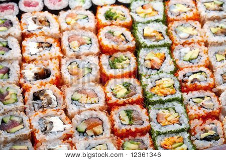 Sushi und Rollen