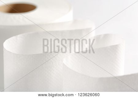 One White Toilet Paper Roll