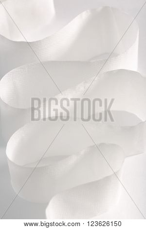 White Toilet Paper In Closeup