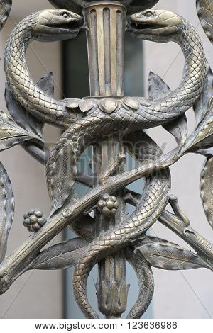 Detail of an old door in Paris