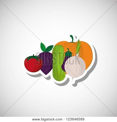 Organic shop concept with icon design, vector illustration 10 eps graphic