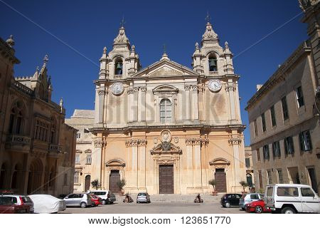 The St. Paul's Cathedral of Mdina, Malta