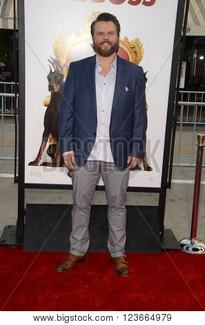 LOS ANGELES - MAR 28:  Tyler Labine at the The Boss World Premeire at the Village Theater on March 28, 2016 in Westwood, CA