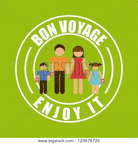 von voyage seal design, vector illustration eps10 graphic