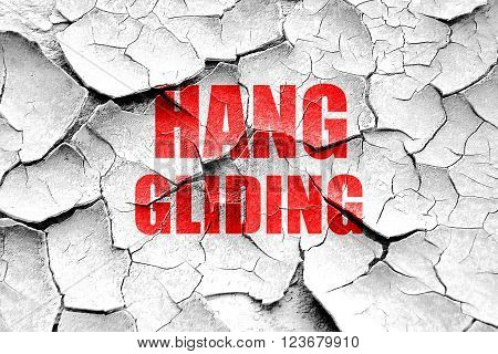 Grunge cracked Hanggliding sign background with some soft smooth lines