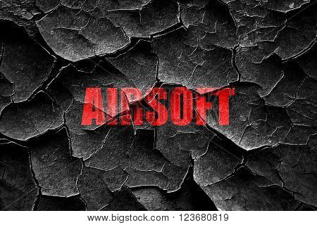 Grunge cracked airsoft sign background with some soft smooth lines