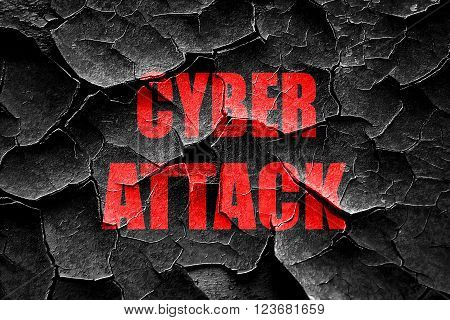 Grunge cracked Cyber warfare background with some smooth lines