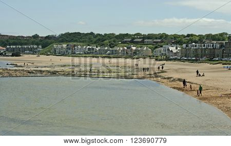 Beach and Harbor View at North Berwick, Scotland
