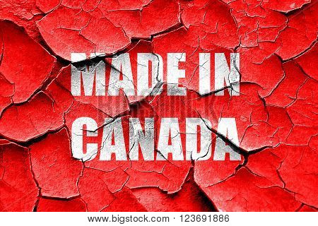 Grunge cracked Made in canada with some soft smooth lines