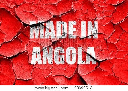 Grunge cracked Made in angola with some soft smooth lines