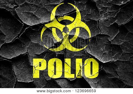 Grunge cracked Polio concept background with some soft smooth lines