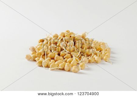 Heap of sprouted chick peas