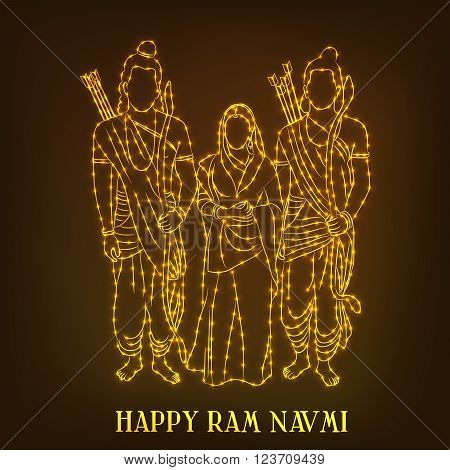 creative a beautiful background for Happy Ram Navami.