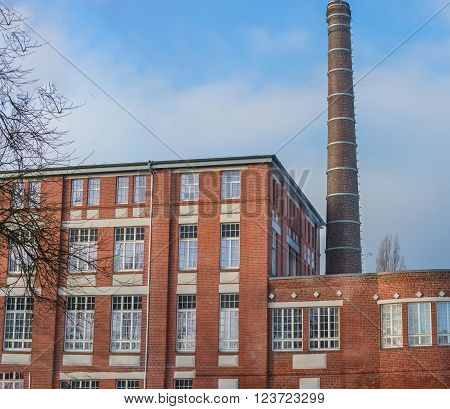 Rear view of the old steam bakery Velberter Germany.