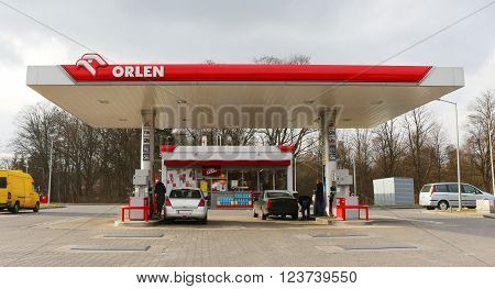 WALCZ, POLAND - March 19, 2016: The petrol station 
