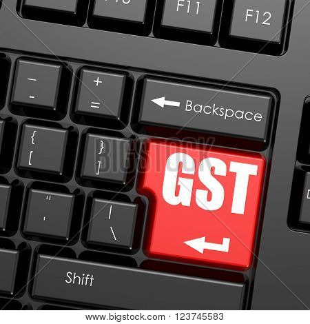 Red Enter Button On Computer Keyboard, Gst Word