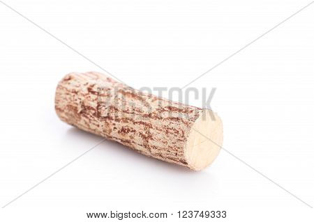 Close Up Thanaka Wood Isolated On White