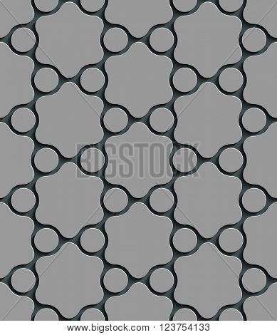 Seamless Hexagon Pattern. Vector Gray Background