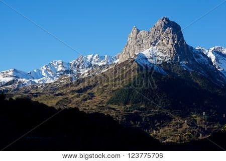 Foratata Peak in Tena Valley, Aragon, Huesca, Spain.