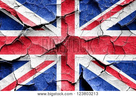 Grunge Great britain flag with some cracks and vintage look