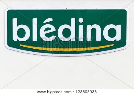 Villefranche, France - March 27 2016: Bledina is the French leader in baby nutrition, with about 50% market share and it is a company of Danone group