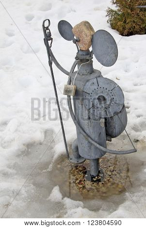 Sigulda, Latvia - March 17, 2012: Knight Of The Sculptural Group Parade Of The Knights - Tiny Sculpt