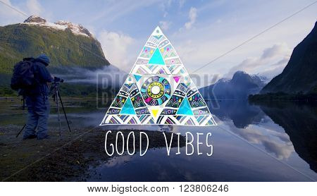 Good Vibes Positive Thinking Optimistic Concept