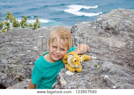 Cute little boy plays with soft toy
** Note: Visible grain at 100%, best at smaller sizes