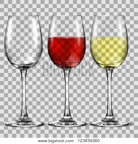 with wine glass isolated on a white background vector illustration.