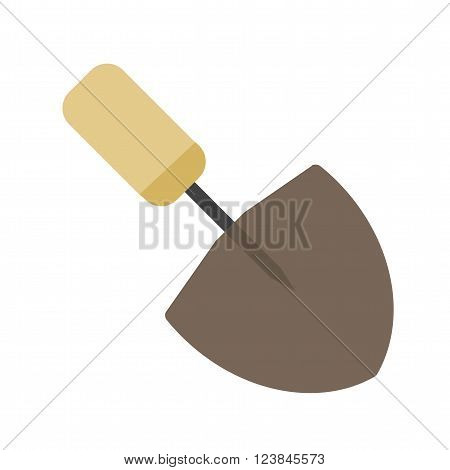 Trowel, work, metal icon vector image. Can also be used for tools. Suitable for use on web apps, mobile apps and print media.