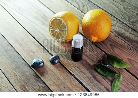 Essential Oil And Lemon
