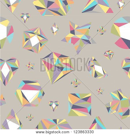 Seamless pattern with geometric shapes. Vector. Isolated