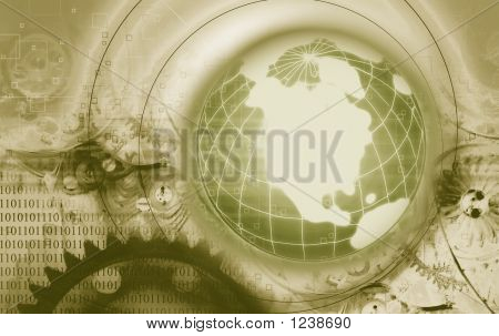 vintage look business cover earth 