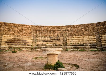 Amphitheater In Ancient City Of Salamis, Northern Cyprus.