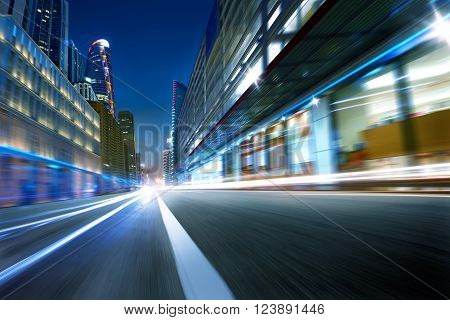 cold mood city street motion blur background