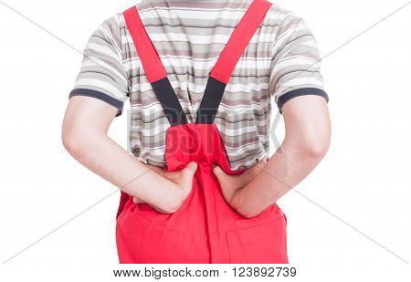 Mechanic Or Plumber Having Lumbar Area Pain