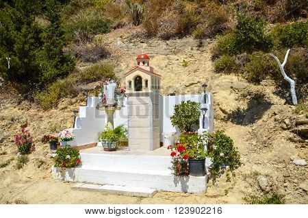 Altar On The Outskirts Of The Village In Greece (crete)